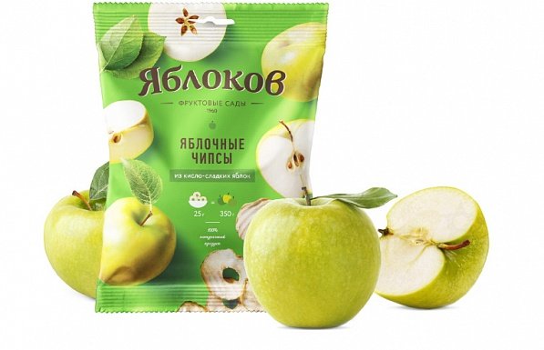  Яблочные чипсы из кисло-сладких яблок 25г в Лениногорске